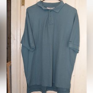 Vintage Levi’s Shirts Embroidered Polo Shirt Teal Blue Sea Glass Men’s Size XL